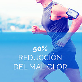 50% reducción del mal olor
