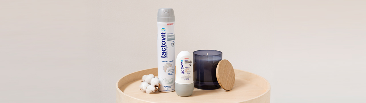 desodorantes invisibles lactovit, formato spray y roll-on