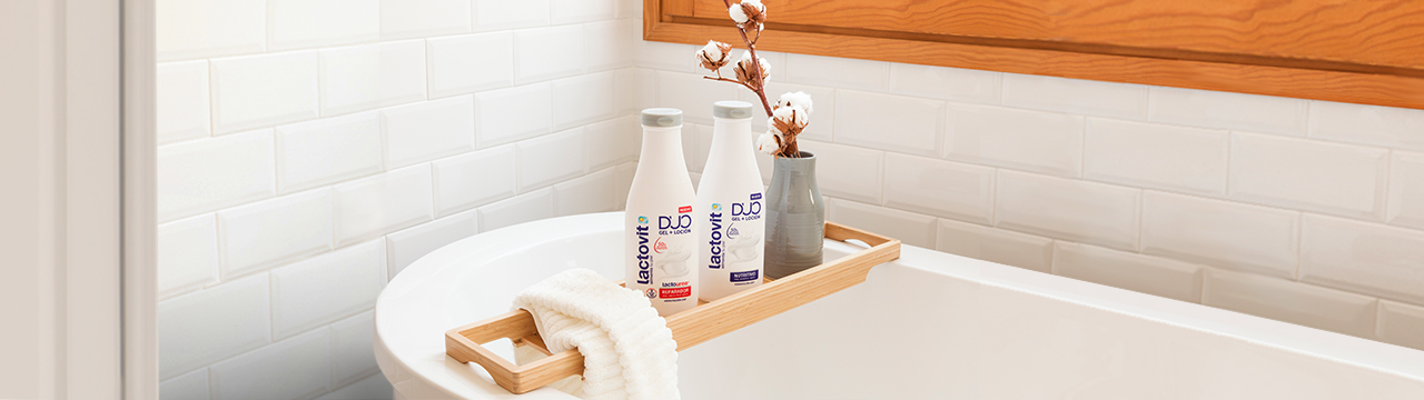 nueva gama duo lactovit, gel de ducha y loción