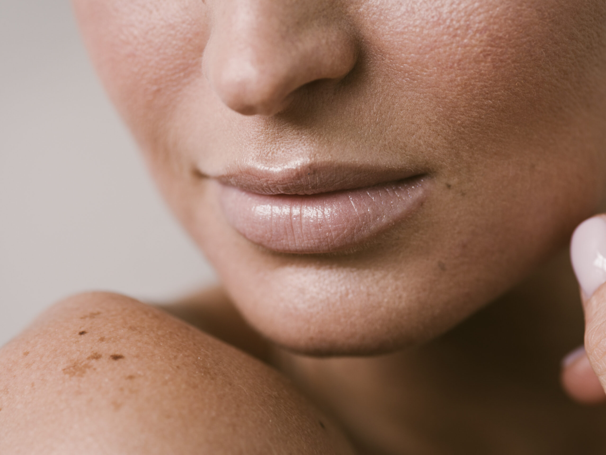Natural beauty skin woman face close up macro model beauty